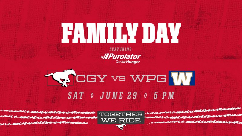 Family Day: CGY vs WPG Presented By Purolator